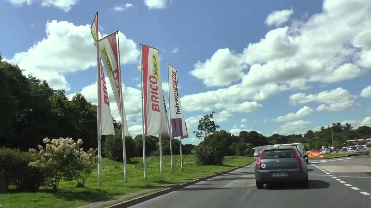 Driving Around Rostrenen 22110, Côtes d'Armor, Brittany, France 17th August 2015