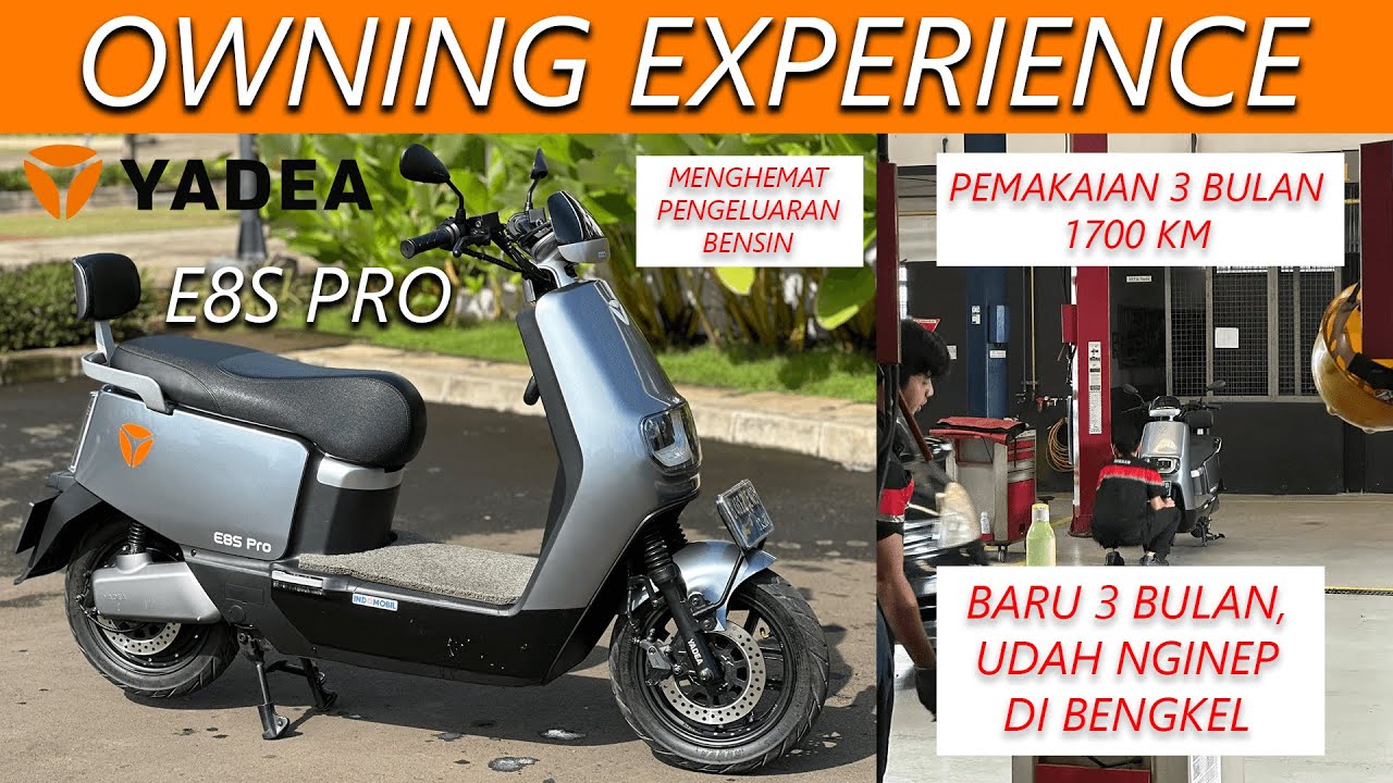 YADEA E8S PRO SETELAH PEMAKAIAN 3 BULAN SEJAUH 1700 KM UDAH NGINEP DI BENGKEL ?
