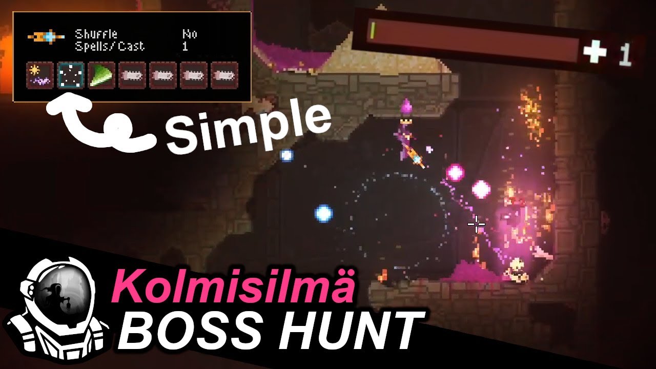 Easy Wand Setup to Kill Kolmisilma | Noita Boss Hunt ep4