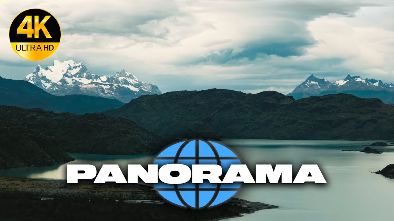 Relaxing Music With 4K Nature Panorama | Lake Ambience & Mountain Panorama | World Panorama