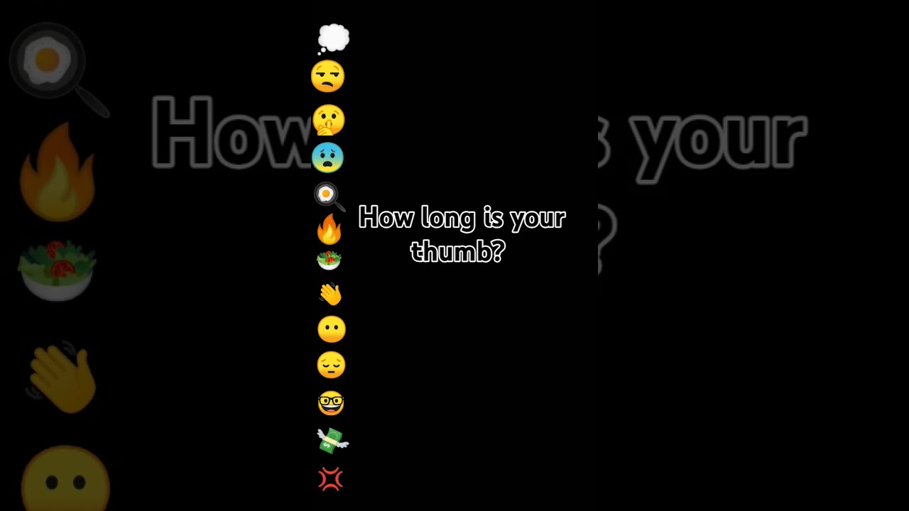 How long is your thumb? #tread #music #question