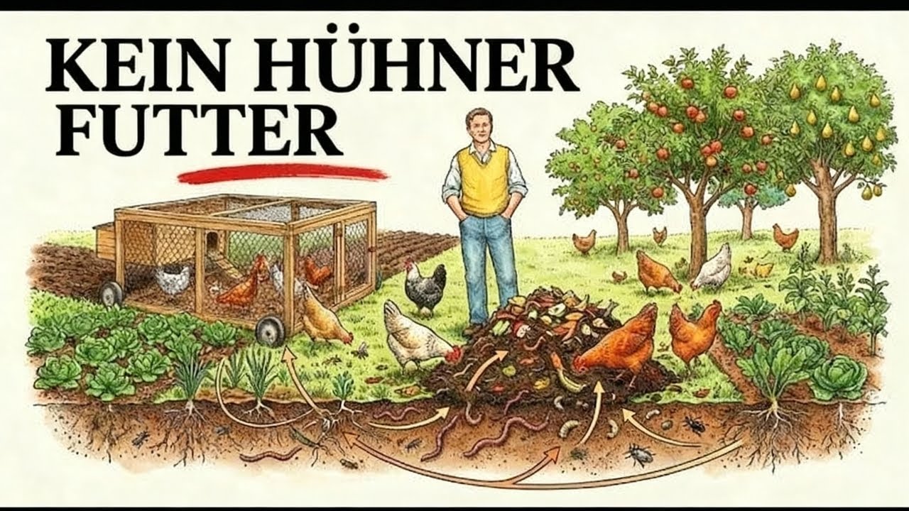 KOSTENLOSES Hühnerfutter das ganze Jahr: Die 3-System-Hofmethode