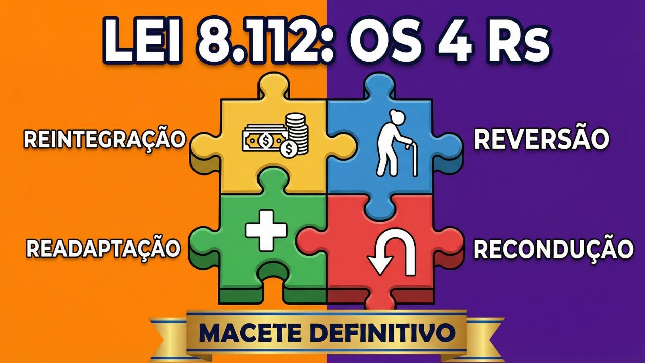 Lei 8.112: Diferen&ccedil;a entre Revers&atilde;o, Reintegra&ccedil;&atilde;o e Recondu&ccedil;&atilde;o (Os 4 Rs) | Resumo