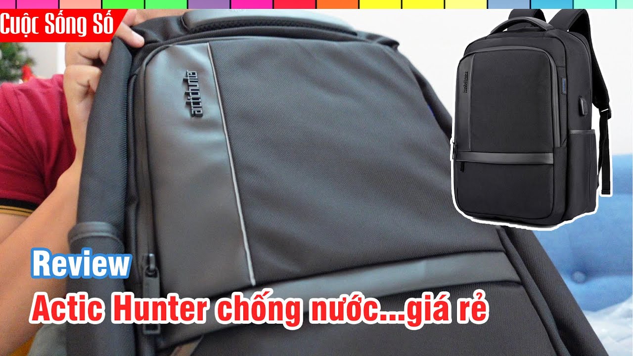 Review Balo laptop Arctic Hunter chất liệu Oxford chống nước, có cổng USB B00120 📺 Cuộc Sống Số 📺