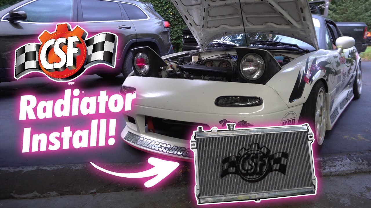 MIATA COOLING UPGRADE!! // CSF Radiator Install + Woodward Car Meet!