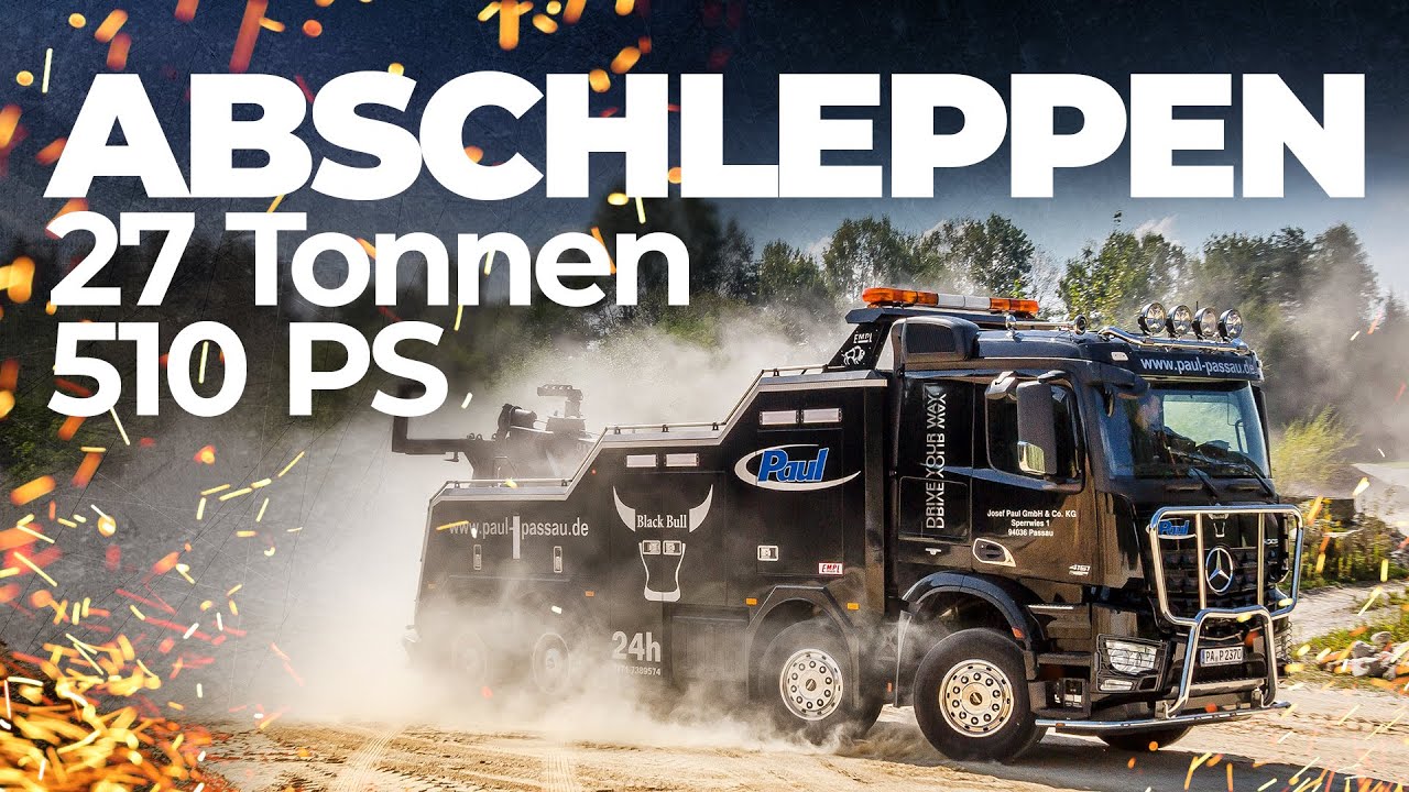 27 Tonnen - 510 PS - Mercedes-Benz Arcos Abschlepper! | BlackBullsPassau