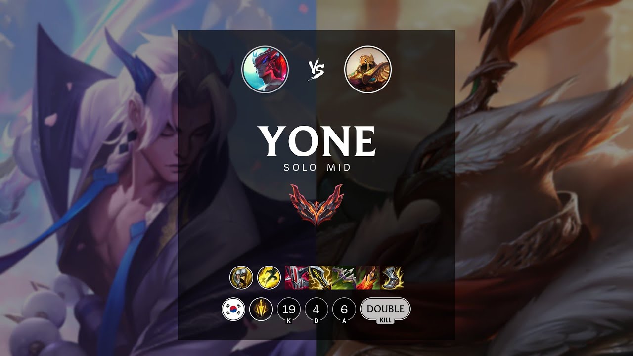 Yone Mid vs Azir - KR Grandmaster Patch 12.12