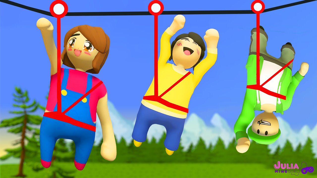 AS MASSINHAS NA TIROLESA (Human Fall Flat)