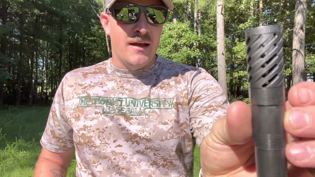 Choke tube testing buckshot out of factory full vs Kicks buck kicker vs Rectifire