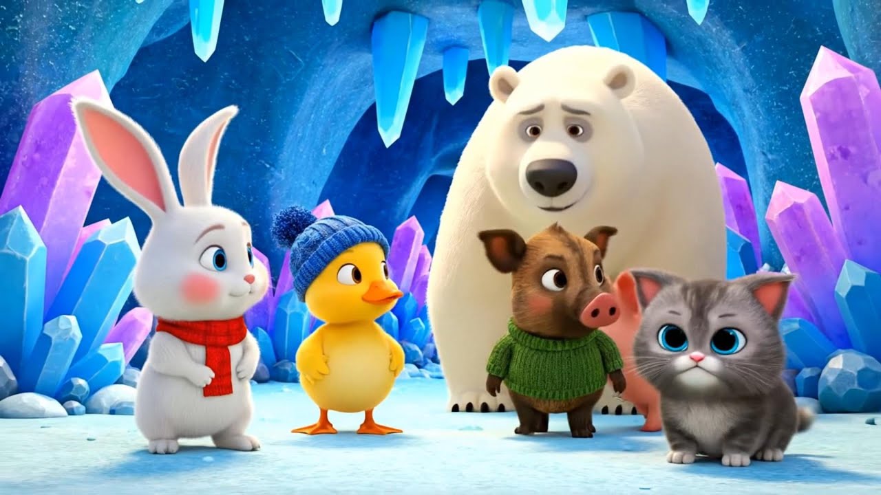 🐰🐥Roro, Dodo & Kiki's Winter Adventure and the Rescue of the Polar Bear! 🐻❄️