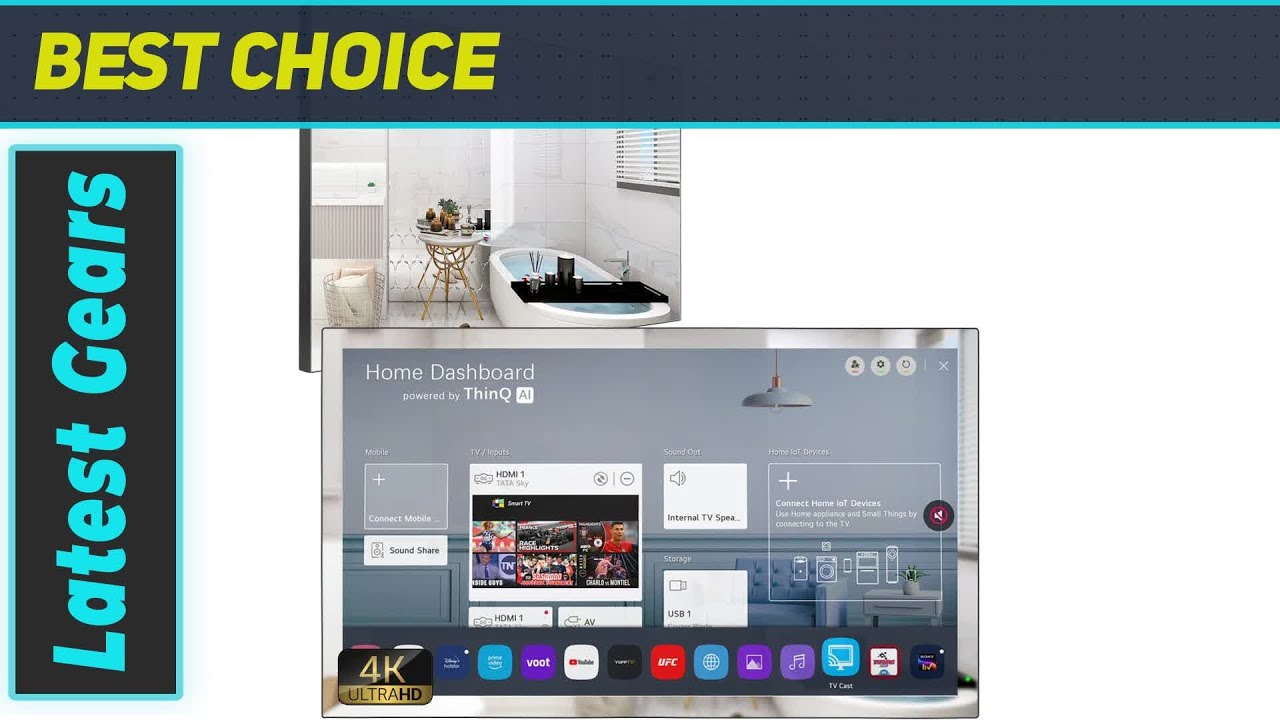 Soulaca 32-inch 4K Smart Mirror TV Review - Built-in Alexa, IP65 Waterproof, and More!