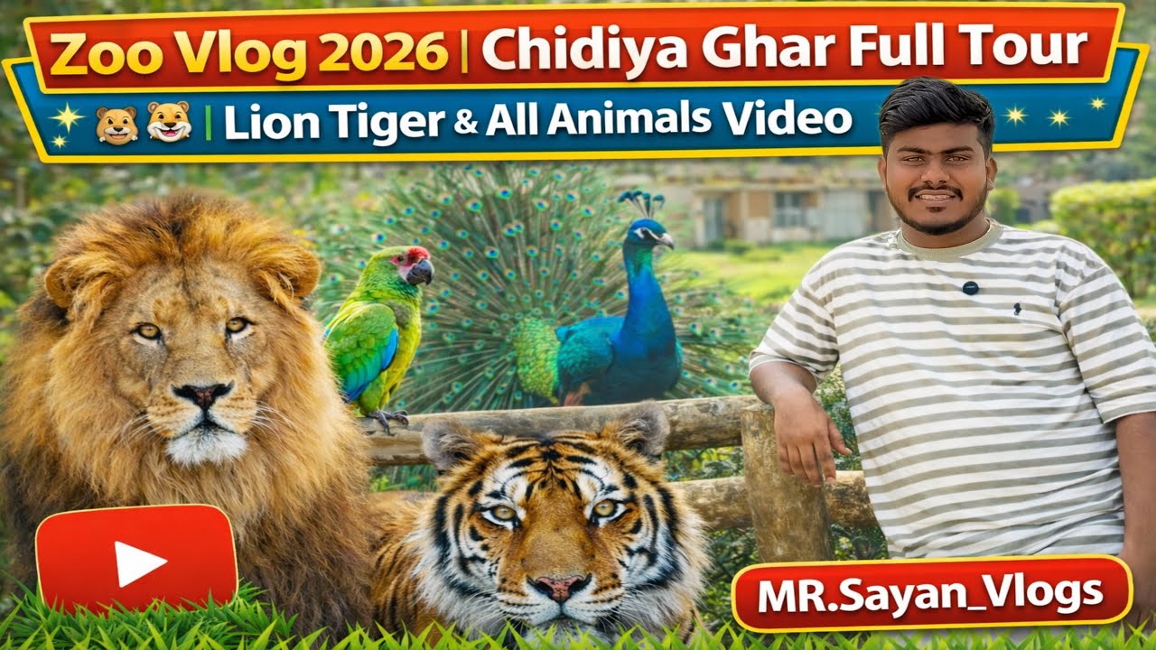 Chidiya Ghar Zoo Full Tour 2026 | Lion Tiger & All Animals Video | Indian Zoo Vlog Part 1