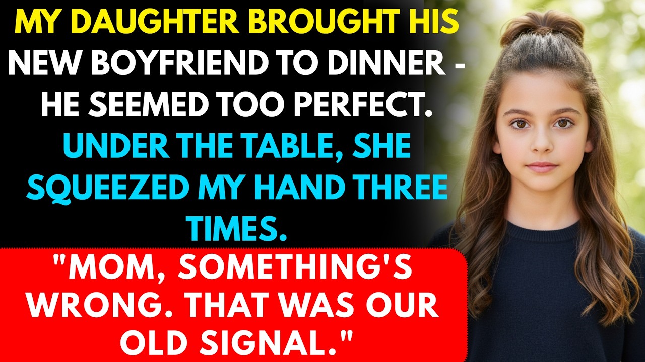 At Sunday Dinner, My Daughter Squeezed My Hand Three Times — Our Old Signal That Meant, 