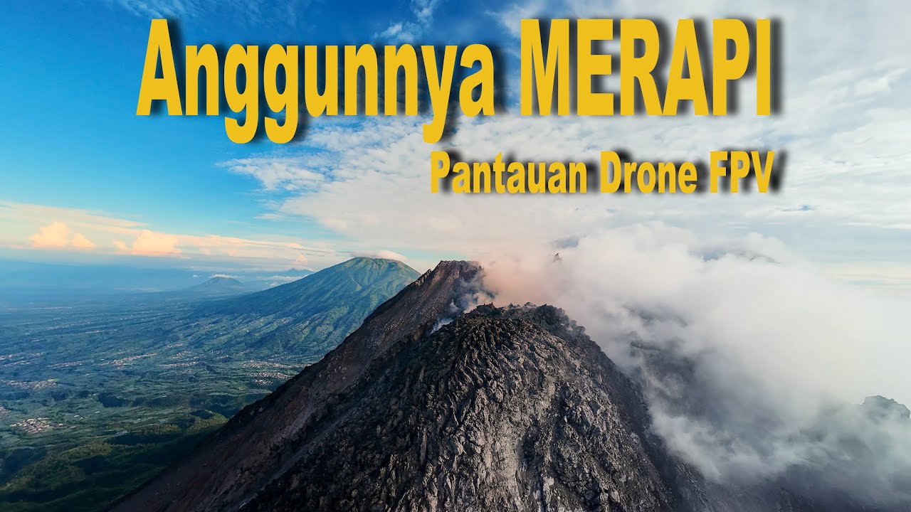 Sejenak menikmati keindahan Puncak Gunung Merapi #merapi #drone