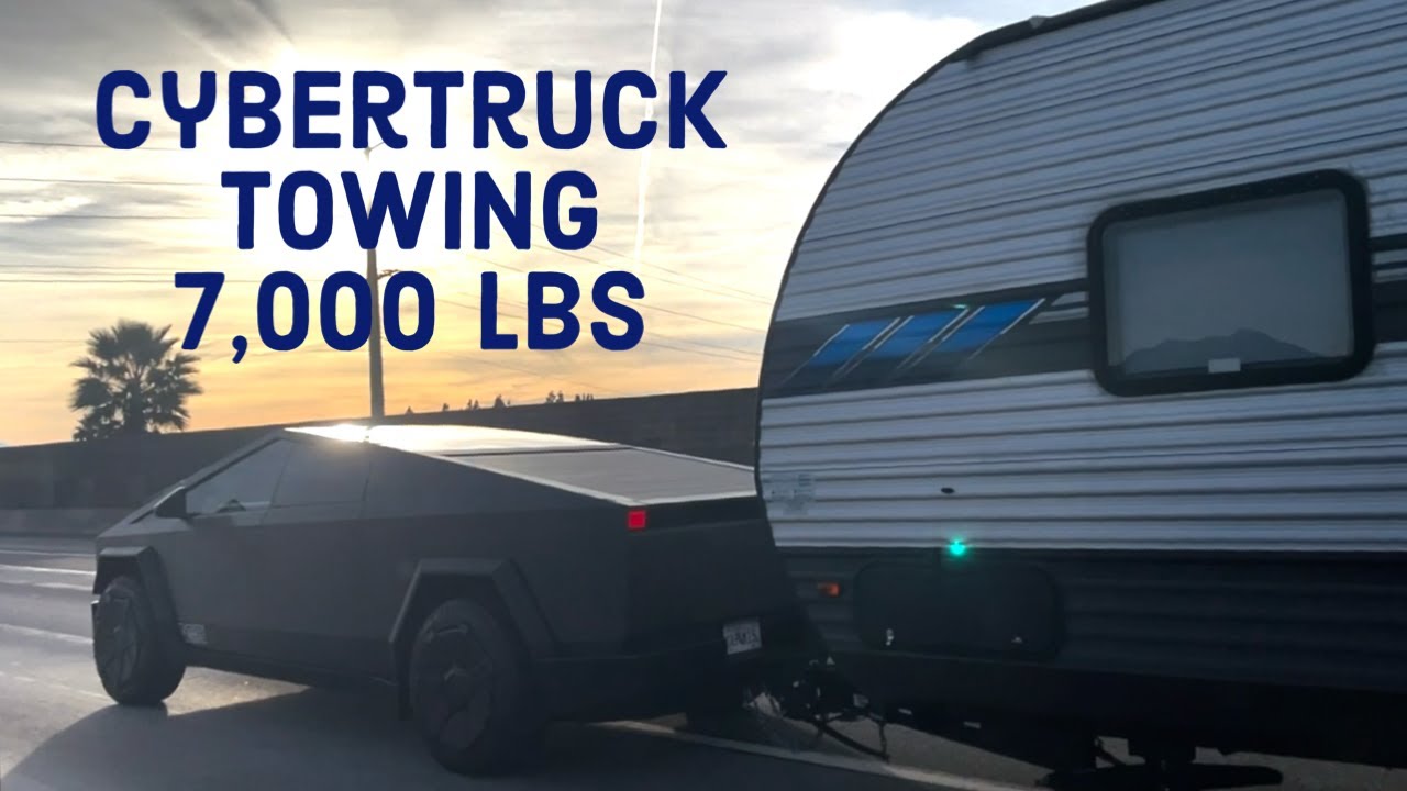 БУКСИРУЙ КАК ПРОФЕССИОНАЛ! CyberTruck укрощает 7000-фунтовый туристический прицеп
