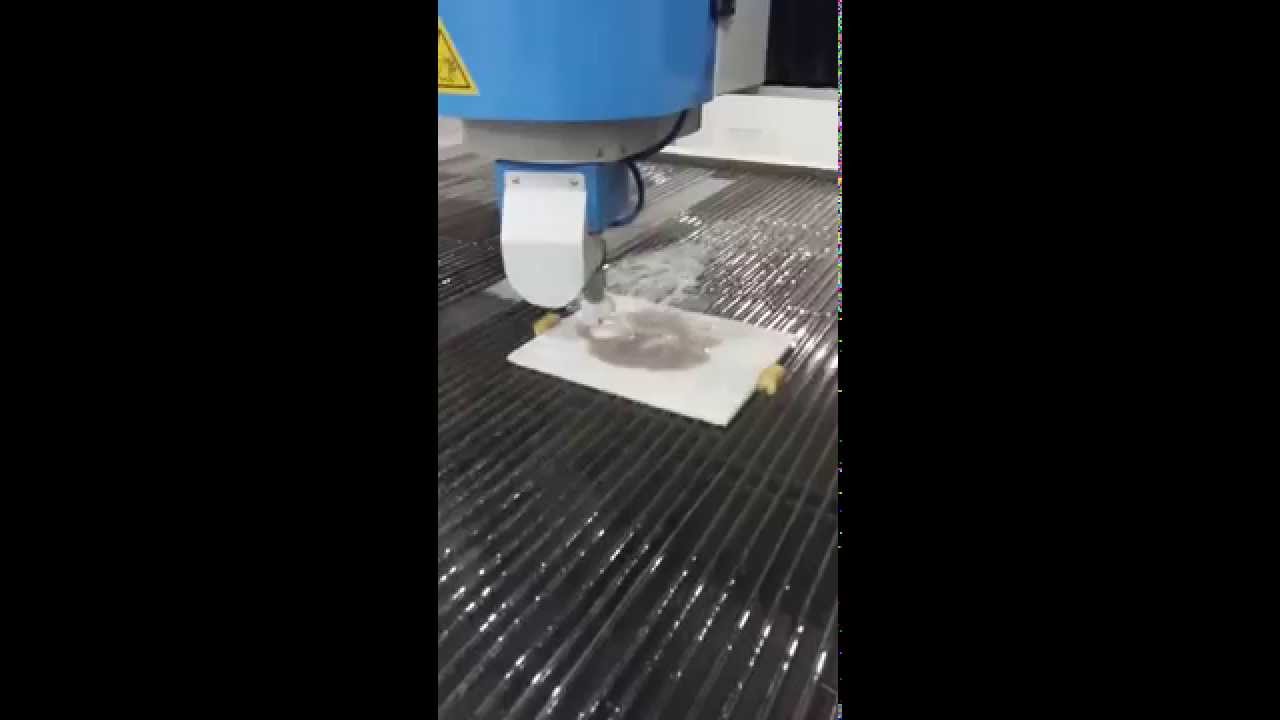 Mavijet Waterjet İle Bevel Mermer Kesim 10mm Papatya