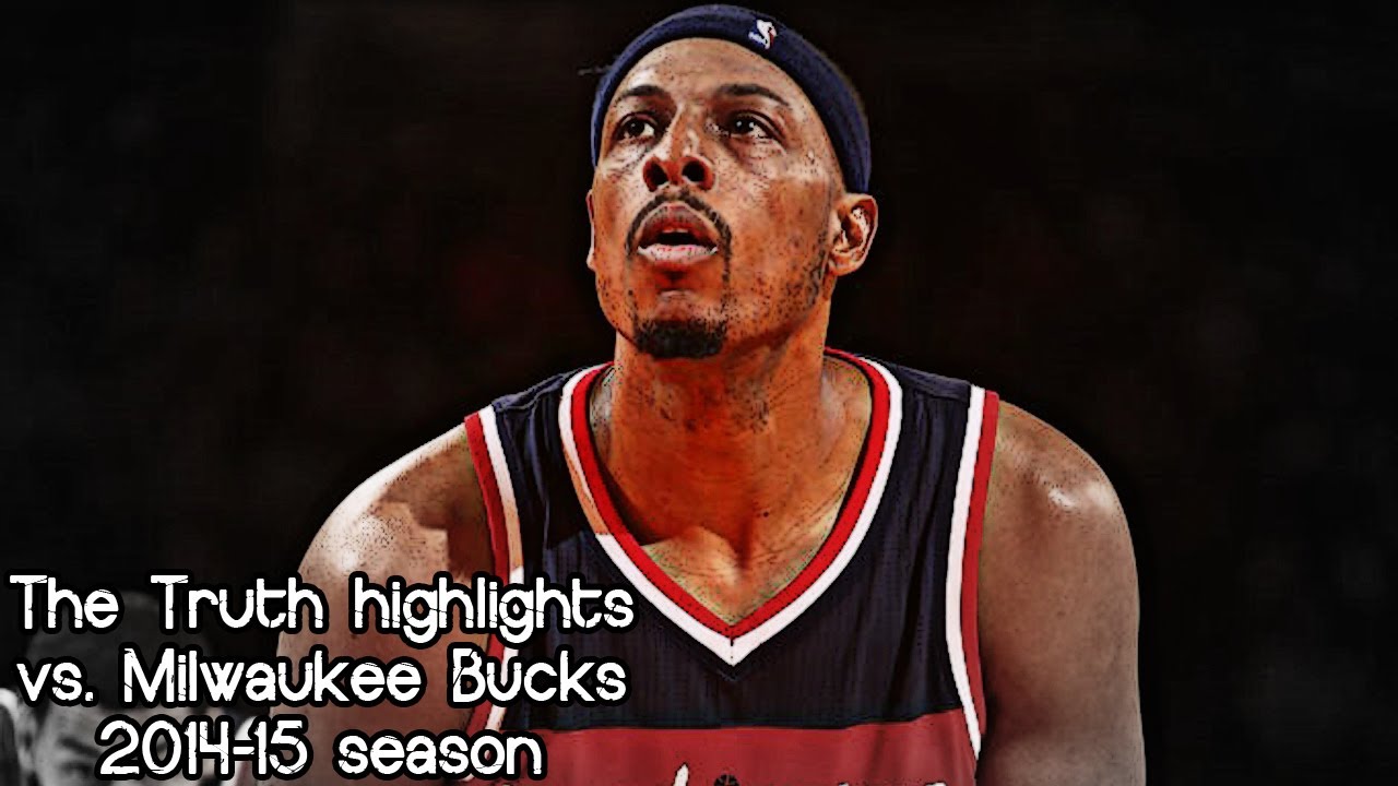Paul Pierce 25 pts in 28 mins (NBA RS 2014/2015 - Washington Wizards vs. Milwaukee Bucks)