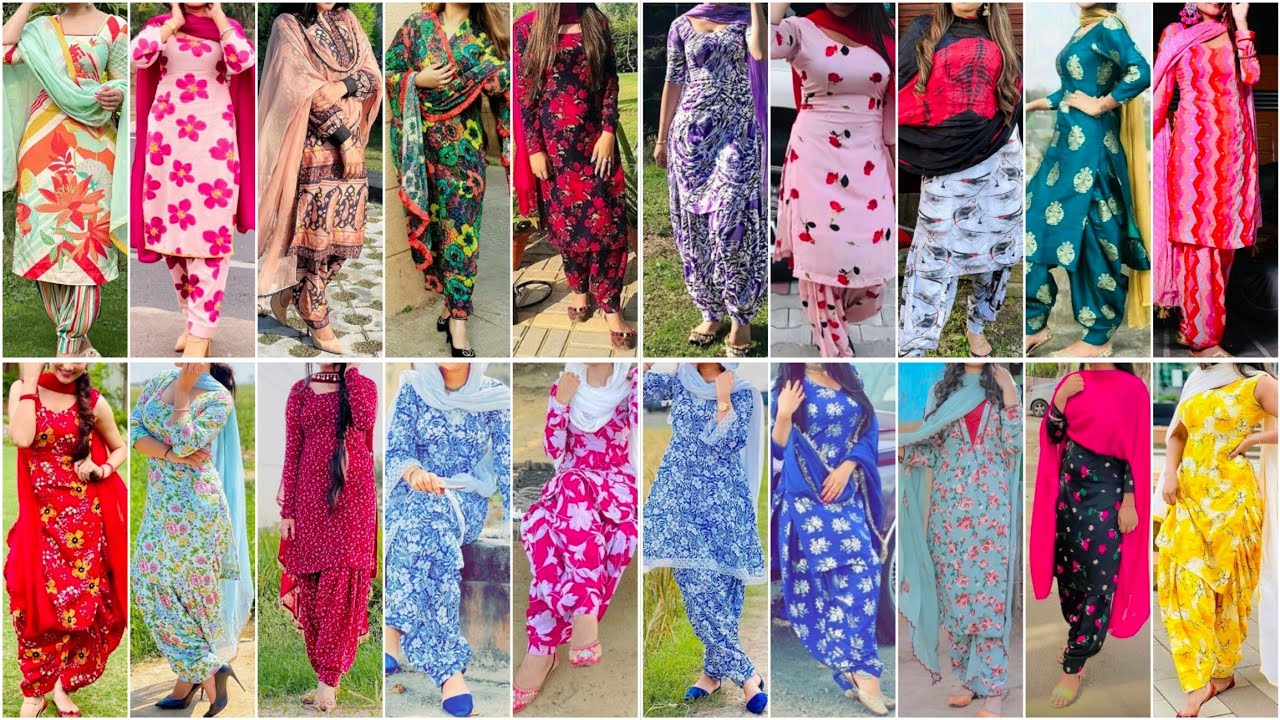 Newly Trending All Over Printed Punjabi Suit Design Ideas for Girls 2025