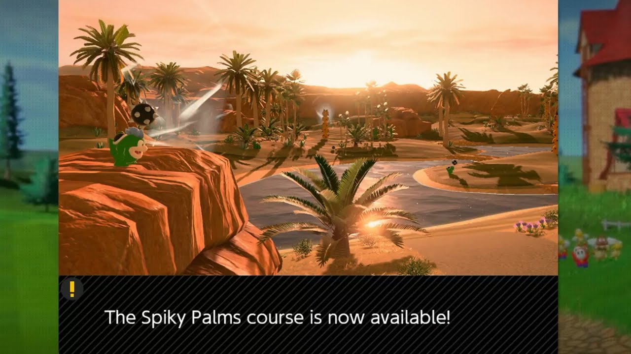 Mario Golf - New Map Update - Spiky Palms Gameplay