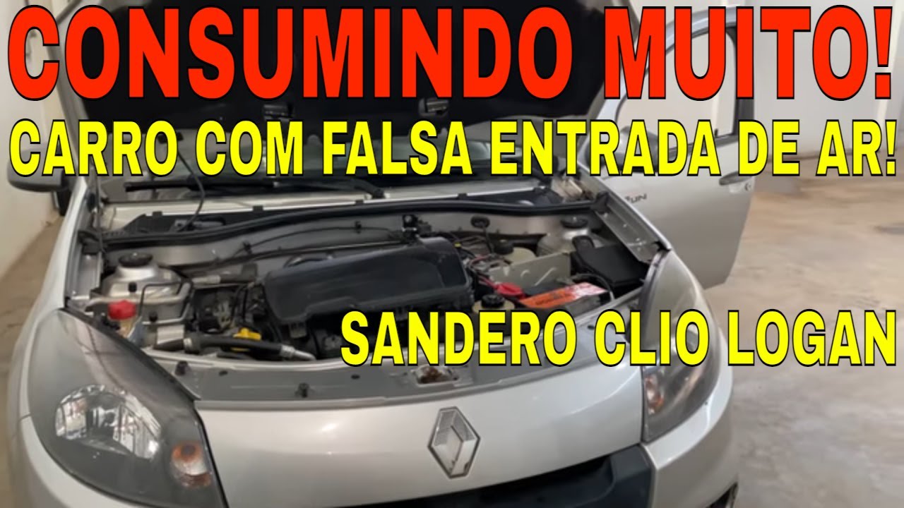SANDERO LOGAN CLIO CONSUMINDO MUITO COMBUSTÍVEL MARCHA LENTA MORRENDO ACELERANDO/FALSA ENTRA DE AR!