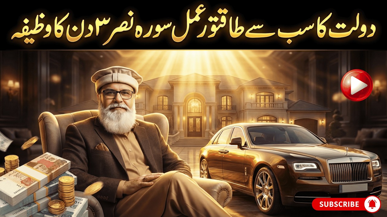 Daulat Ka Sab Say Taqatwar Qurani Amal Sura Nasar Ka 3 Din Ka Wazifa