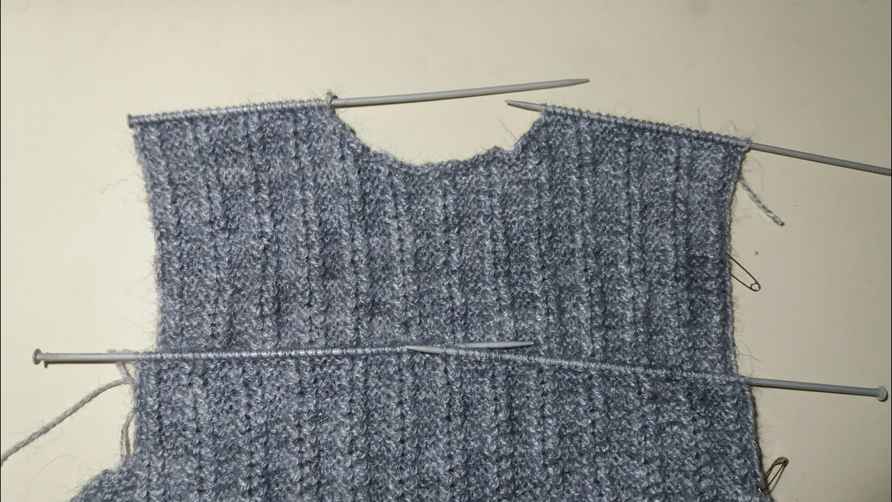 How to make round neck knitting tutorial for gents sweater.