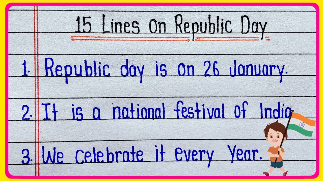 15 Lines Essay On Republic Day || 26 January Essay || Essay On Republic Day || Republic day 2026