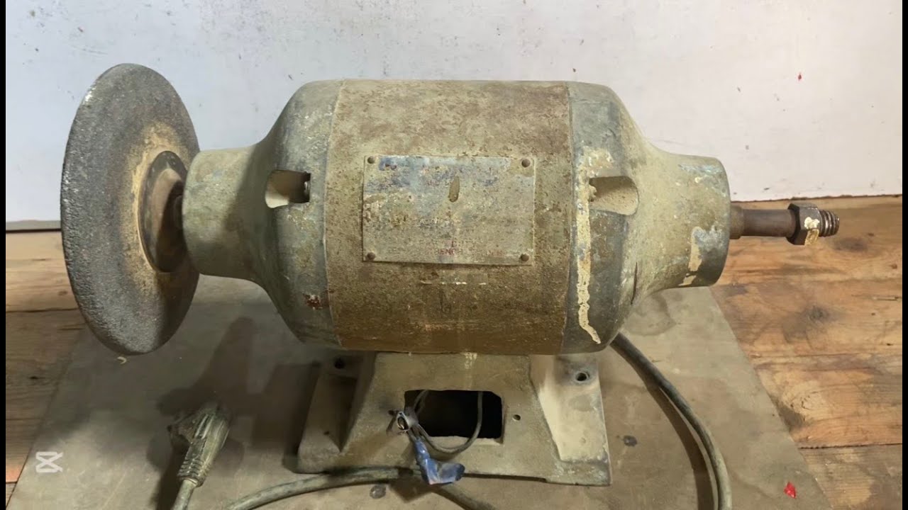 ماكينه جلخ  Restoring an old abrasive machine