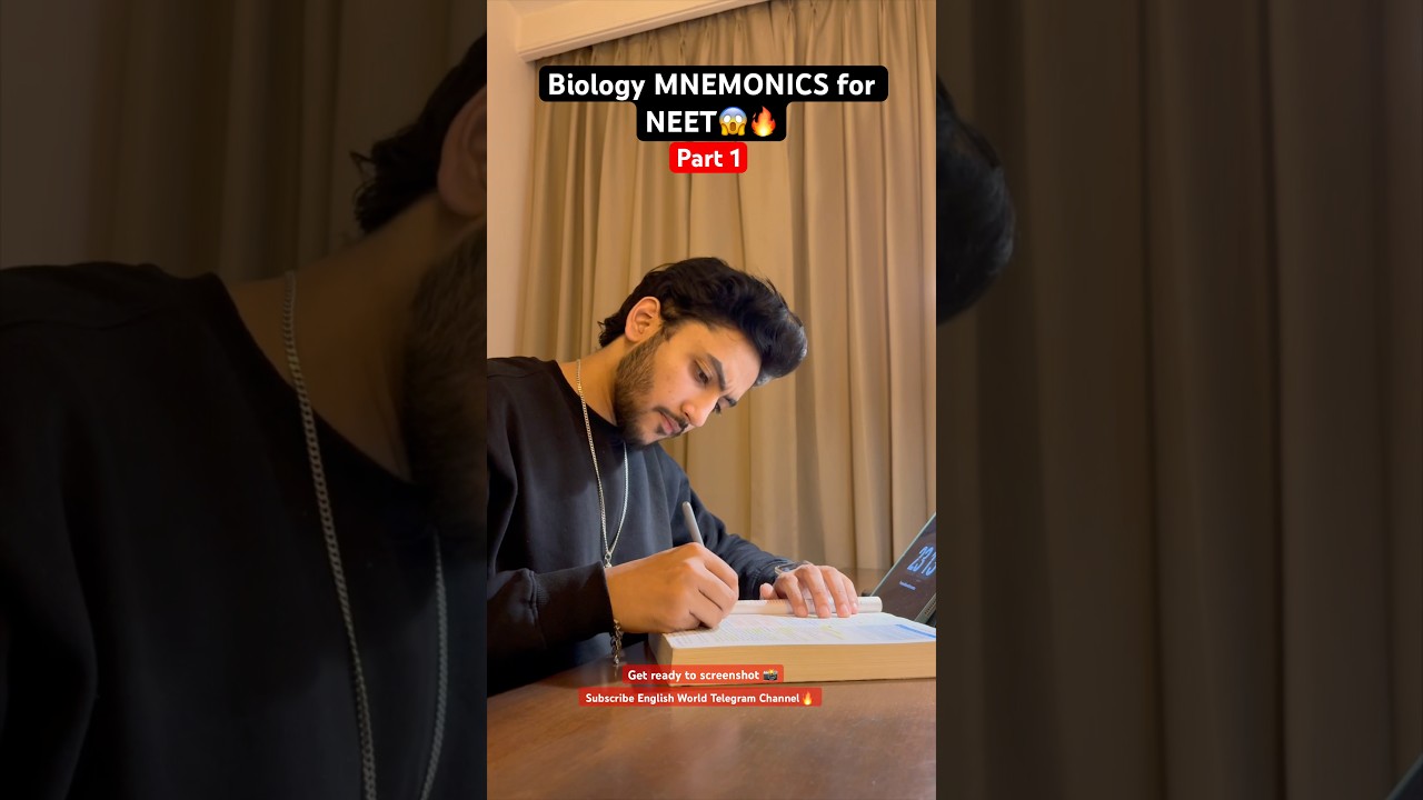 Biology Mnemonics For NEET🔥😱 Part 1 #neet2025 #neet #neetmotivation #biology #neetexam