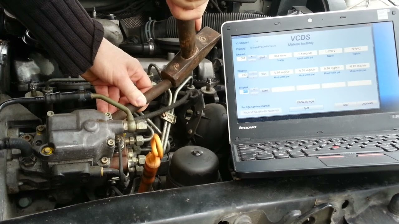 VCDS seřízení rotačního čerpadla 1.9 TDI EDC15V
