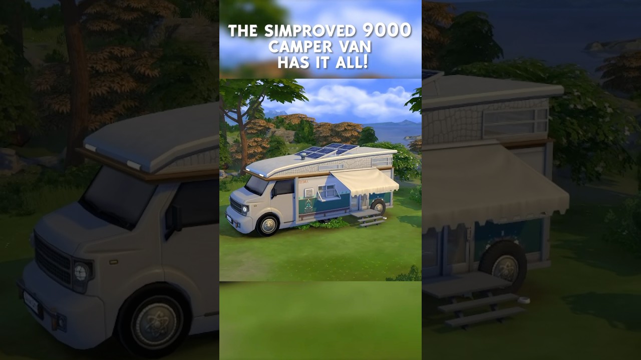 🚐 CAMPER VAN 🏕️starter home in #thesims4 #sims4 #sims4build #nocc