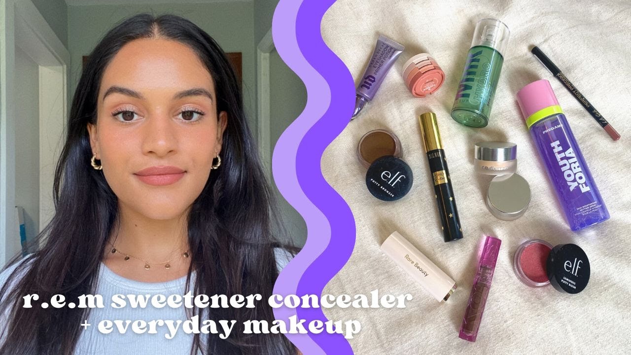 r.e.m beauty finally got me... new sweetener concealer & my quick and easy makeup look