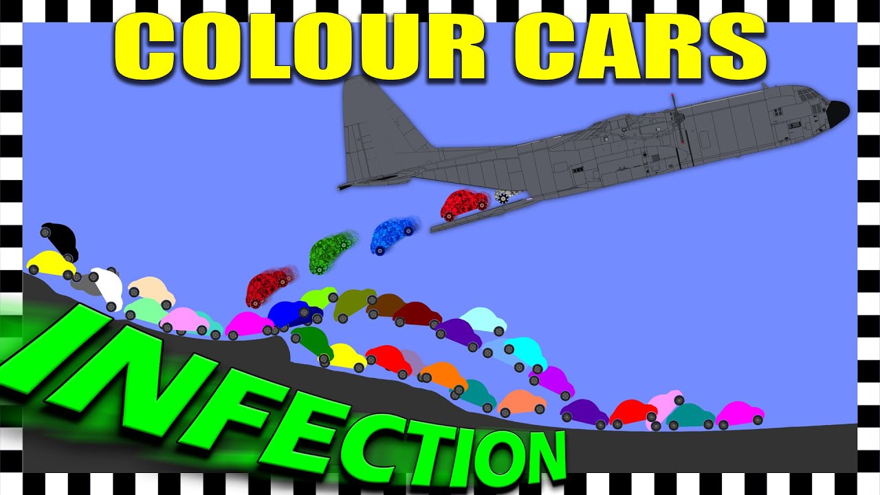 Colour Cars Infection - Algodoo