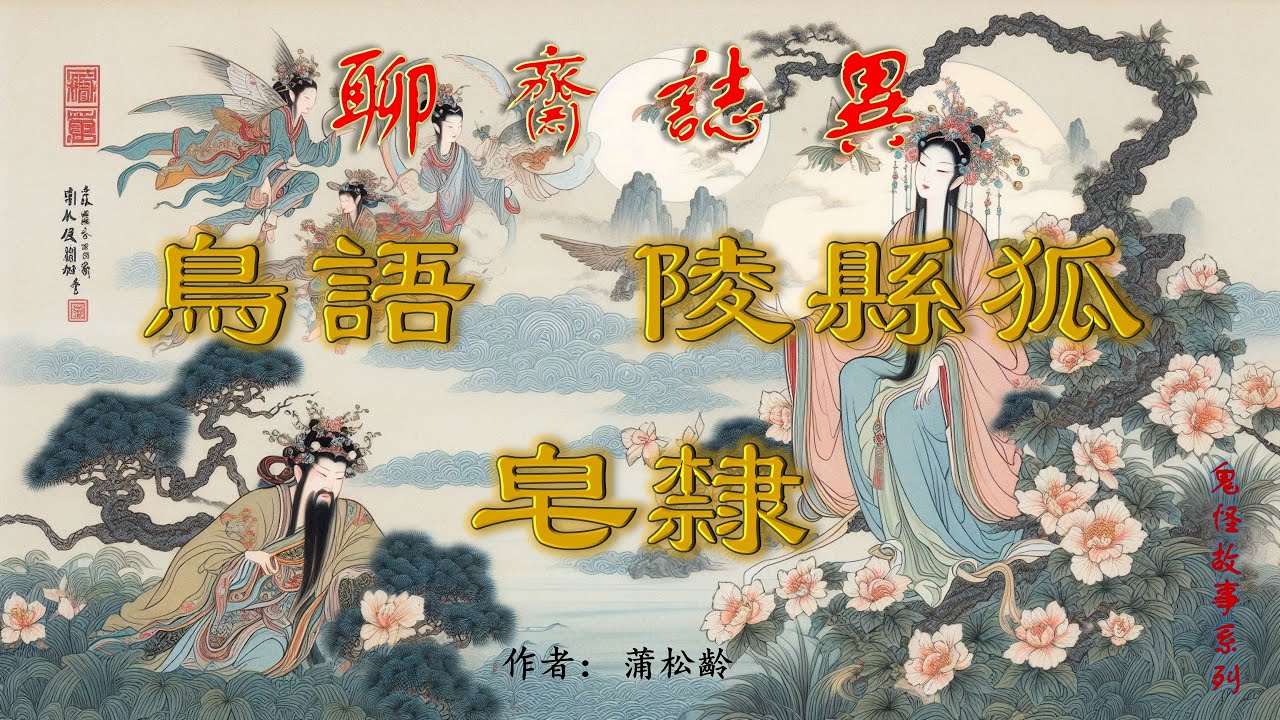 【聊齋誌異】鳥語、陵縣狐&皂隸（白話文）#古畫欣賞#助眠故事#民間傳說#古典名著故事#志怪異聞#蒲松齡#小說