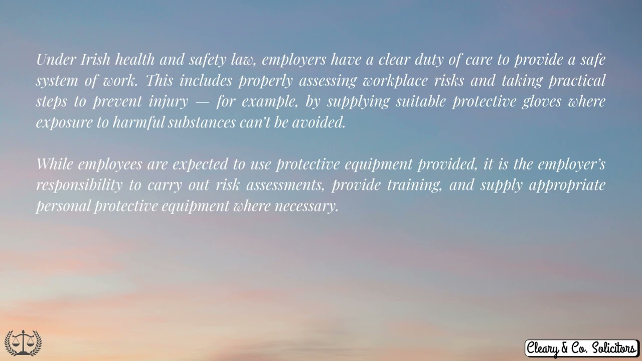 Dermatitis & Workplace Skin Injury Claim Law - Cleary & Co. Solicitors
