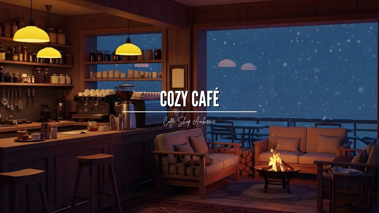 Relaxing Cozy Café Jazz ☕ Soft Piano Background for Study, Sleep, Work