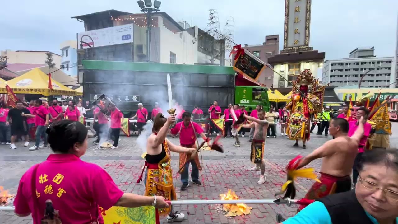 2025年5月4日宜蘭縣壯圍鄉慈德宮蒞臨樂成宮旱溪媽祖參香駐駕，乩身安五營兵將儀式。（3之3）