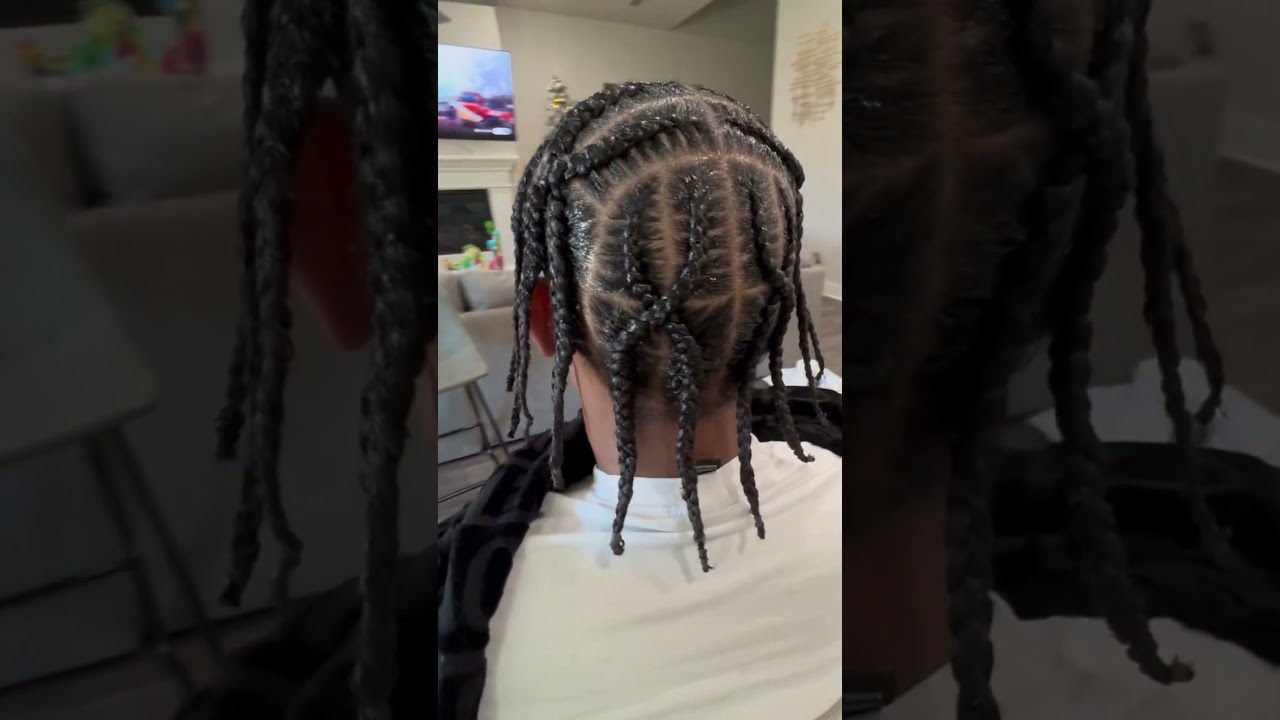 Criss cross stitch braids 🔥❣️
