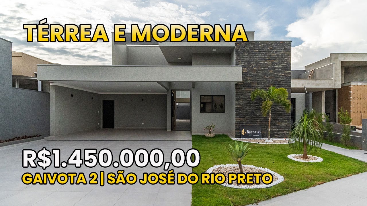 GAIVOTA 2, CASA T&Eacute;RREA, NOV&Iacute;SSIMA, 3 SU&Iacute;TES - S&Atilde;O JOS&Eacute; DO RIO PRETO/SP