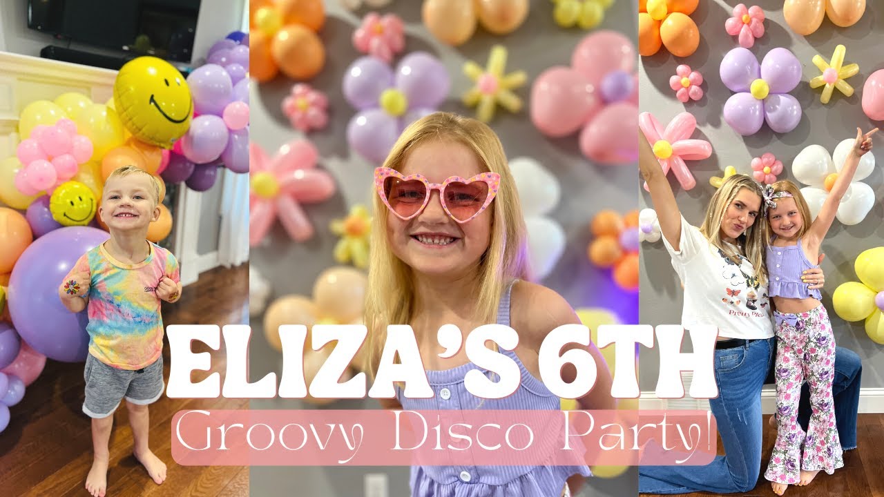 ELIZA'S GROOVY 6TH DISCO PARTY | HOLT & ASHLEY FAMILY VLOGS