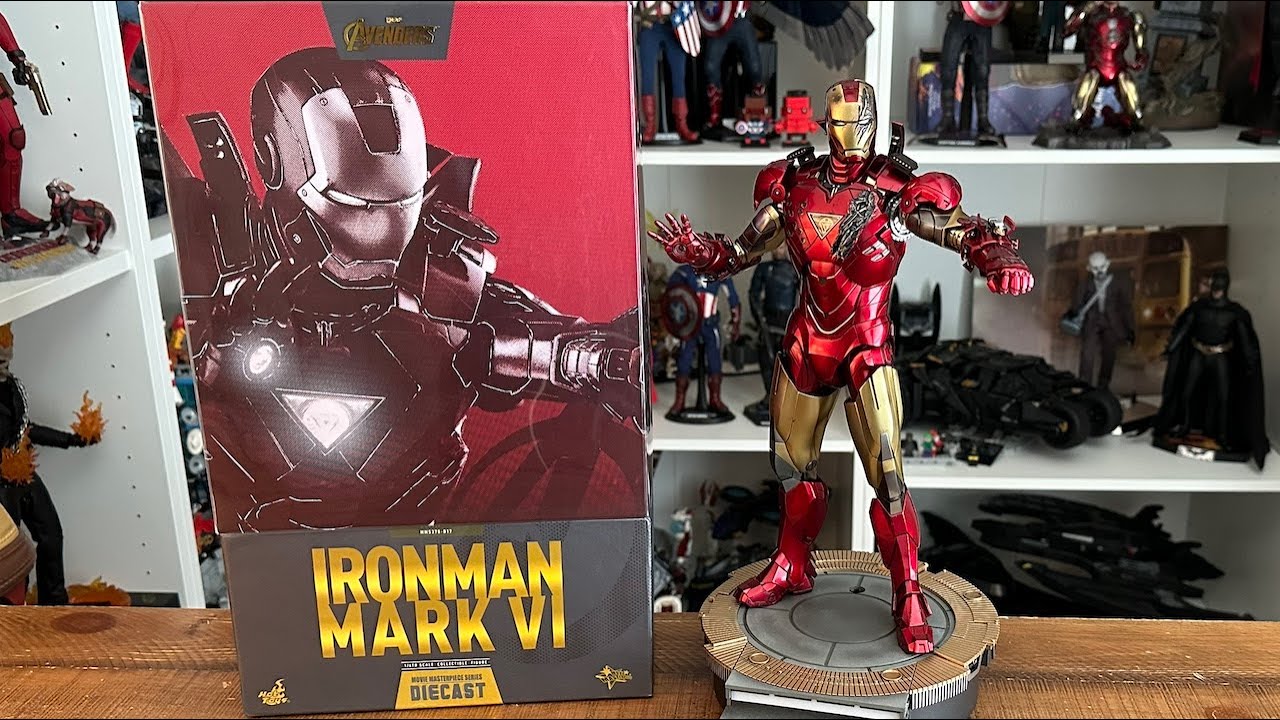 UNBOXING HOT TOYS DIECAST IRON MAN MARK VI FROM AVENGERS 2012 1/6th SCALE COLLECTIBLE FIGURE