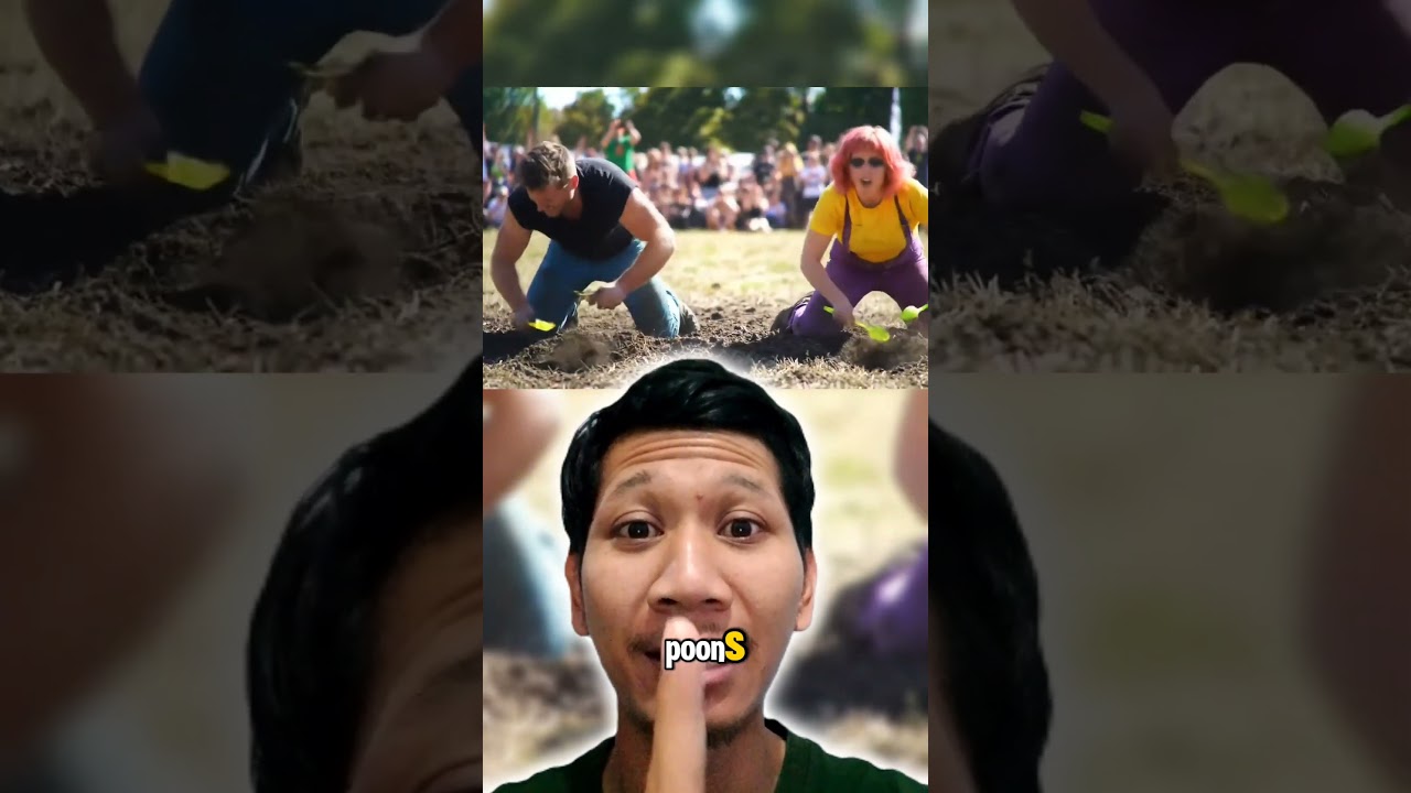 digging challenge with spoon⁉️