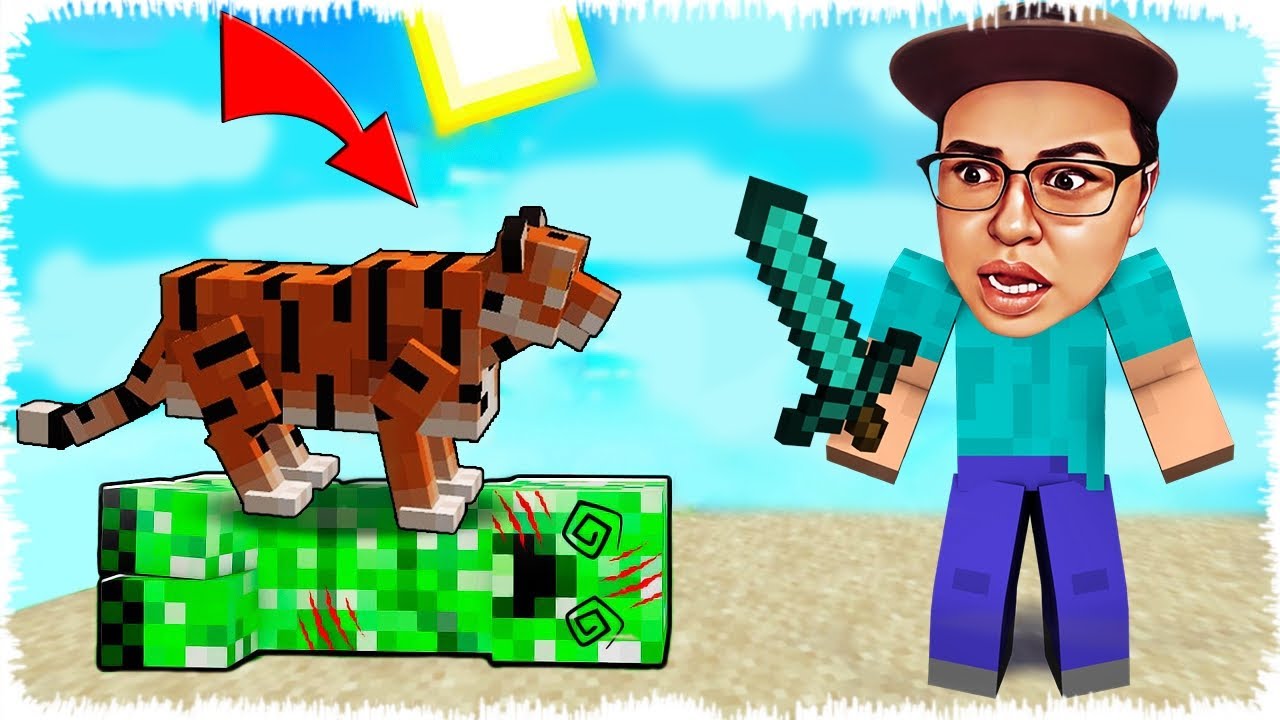 Майнкрафтта қолға Тигр үйретіп алдым | Крипер шок болды!