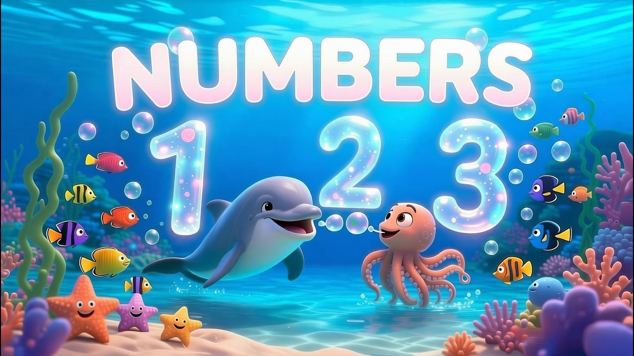 Learn to Count 1–10 with Fun Ocean Animals | Numbers in the Sea 🐬🌊 | Kids Song | BellguinhaABCKids