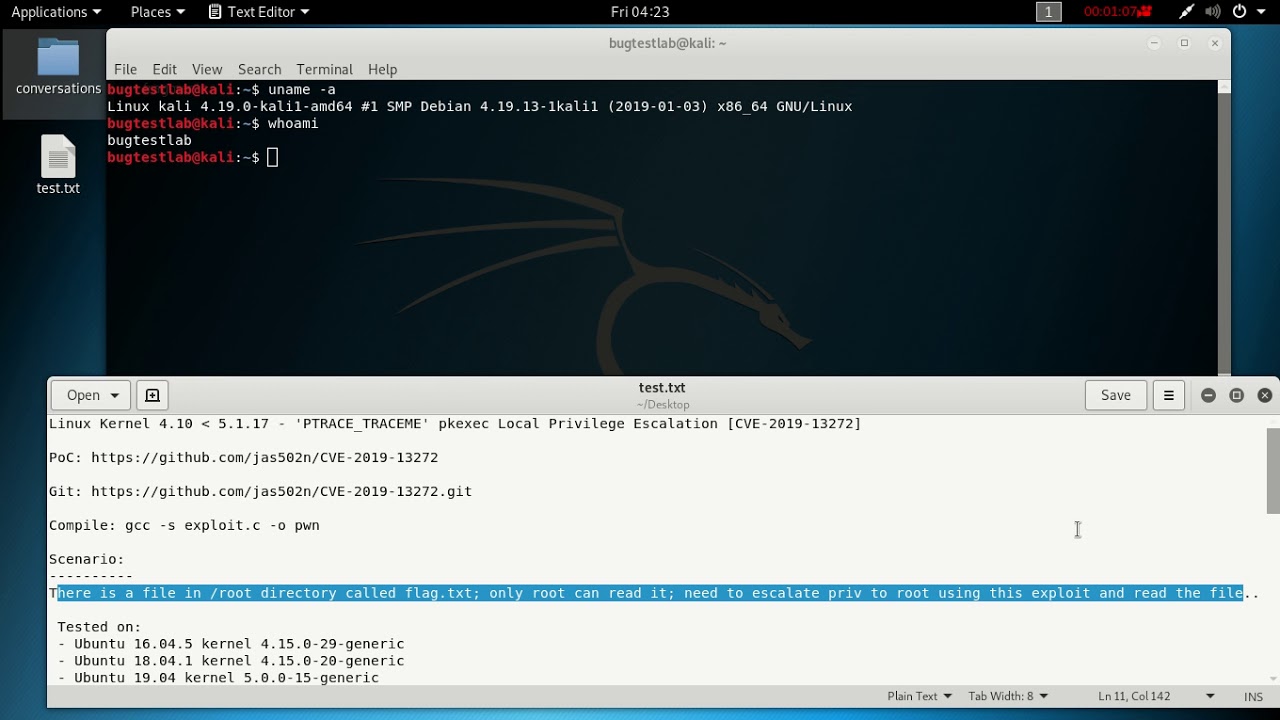 CVE-2019-13272 Exploit PoC | Linux Kernel 4.10 - 5.1.17 Exploit | Privilege Escalation