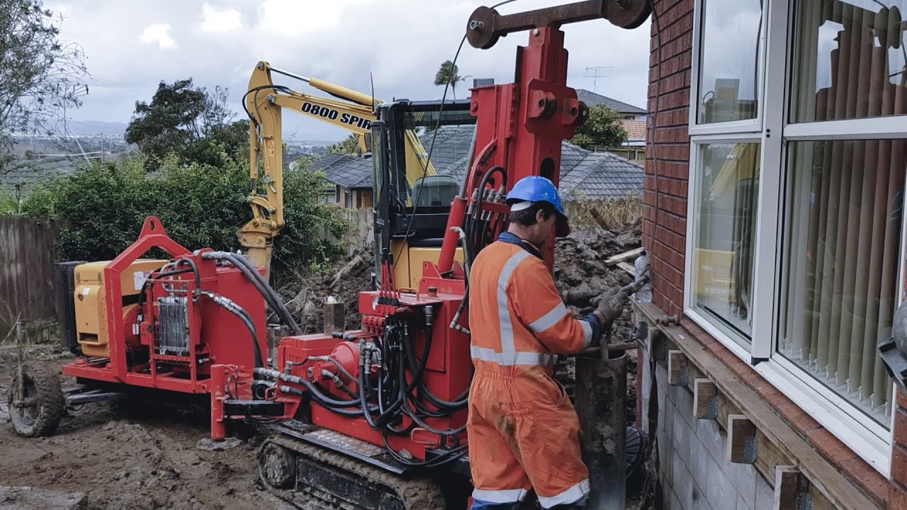 Low Headroom Bottom Pile Driving - Underpinning