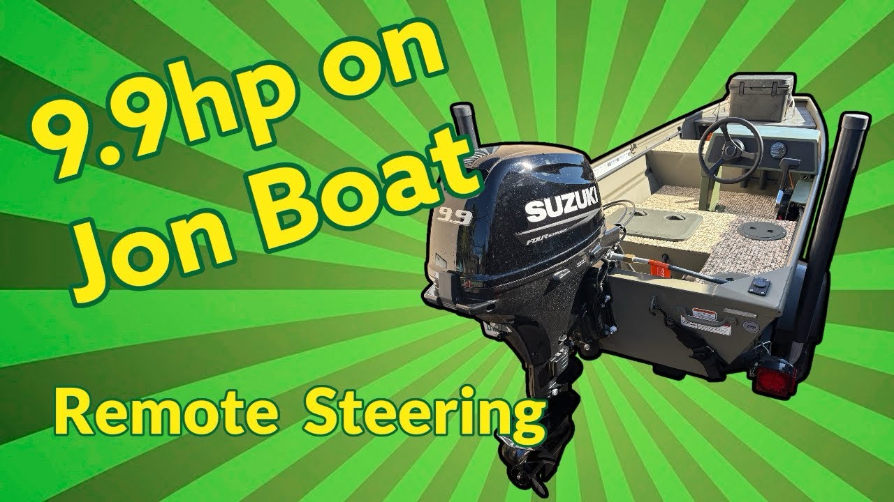 Tracker Grizzly 1436 Jon Boat gets outboard with remote steering!
