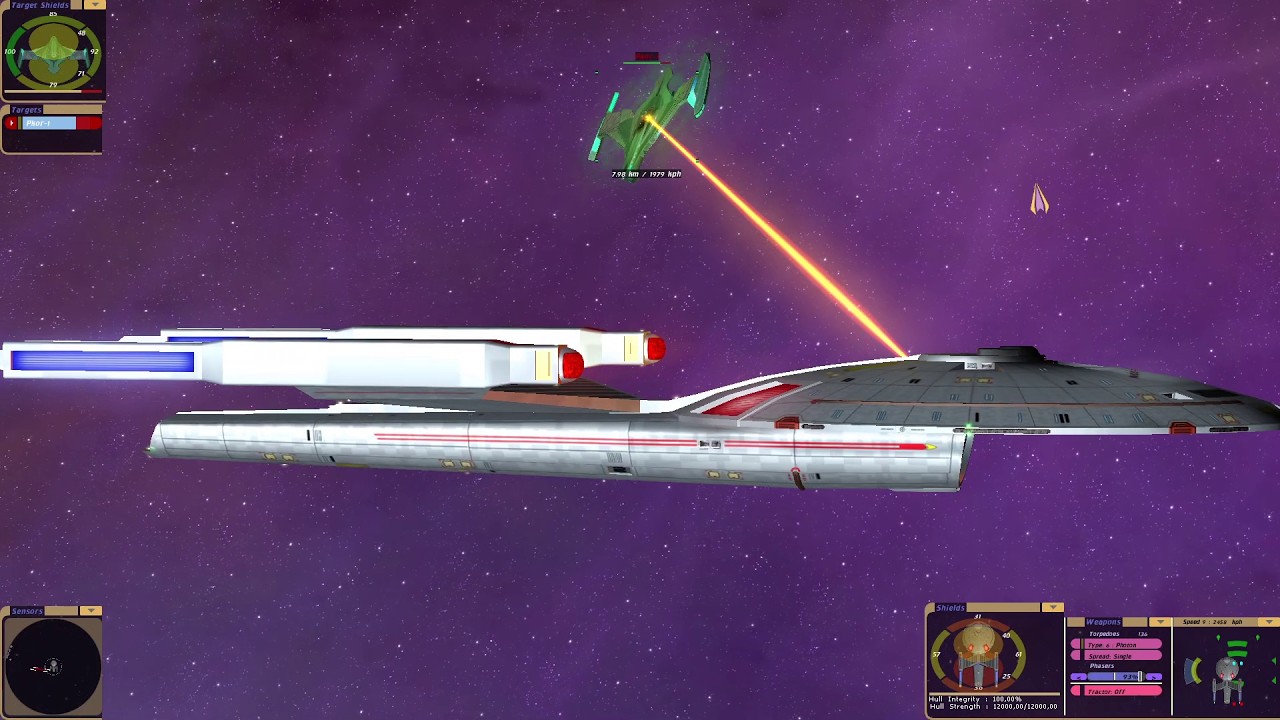 Aegian Class vs Romulan Pkor | KM | Star Trek Bridge Commander
