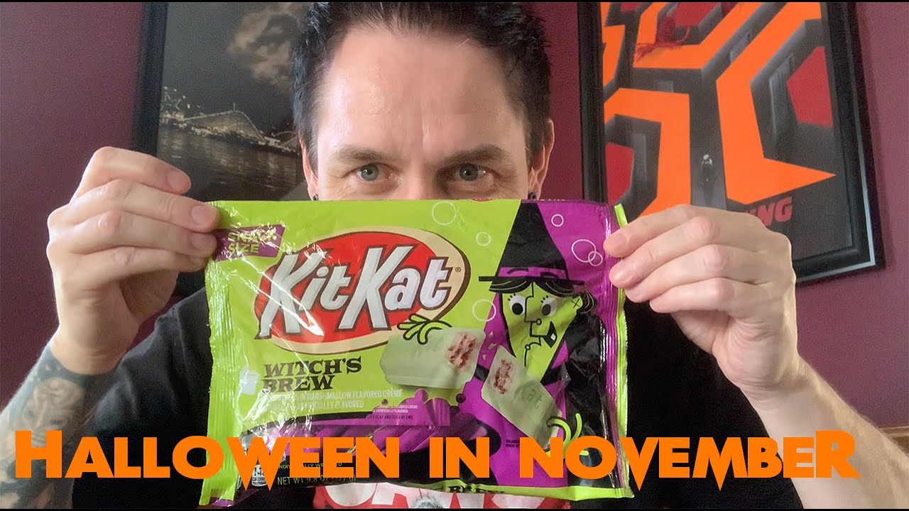 Kit Kat Witches Brew Candy Bar Taste Test - Fun With Novelty Foods!  Halloween in November! Spooky!