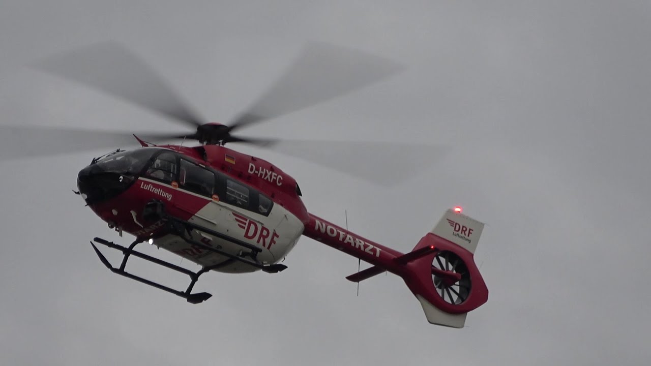 Fliegender Wechsel: RTH Christoph 25 startet + ITH Christoph Thüringen landet an UKB am 17.10.22